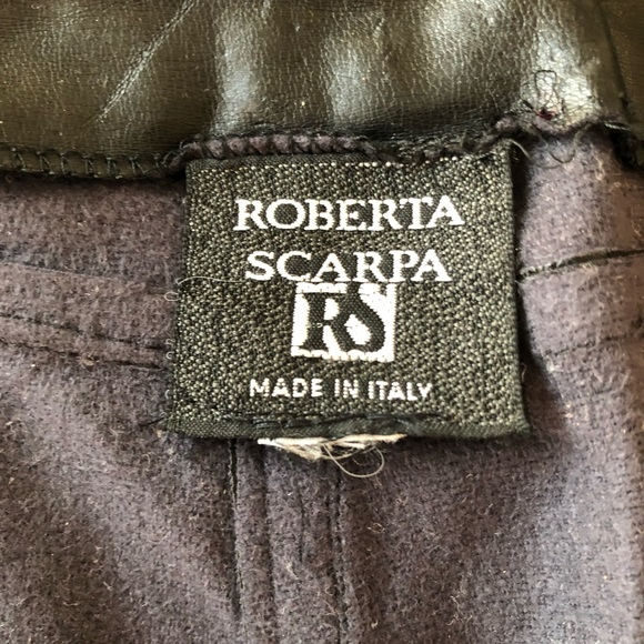 Roberta Scarpa VINTAGE faux leather jeans. Black with blue hues, buttery soft - Picture 7 of 8